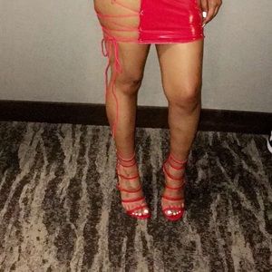 Red Strappy Heels